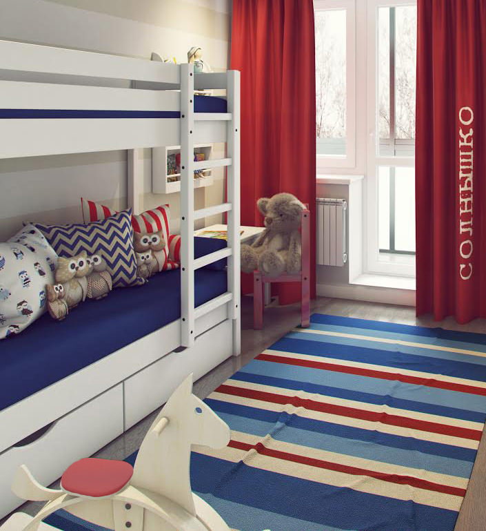 disseny d’habitacions per a nens de 9,5 metres quadrats. m
