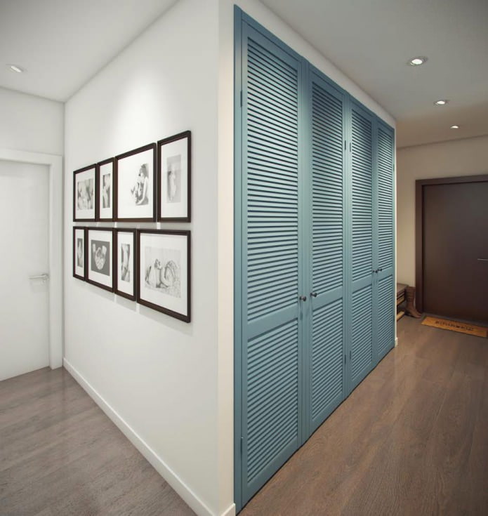 o design do corredor no apartamento é de 52 m². m