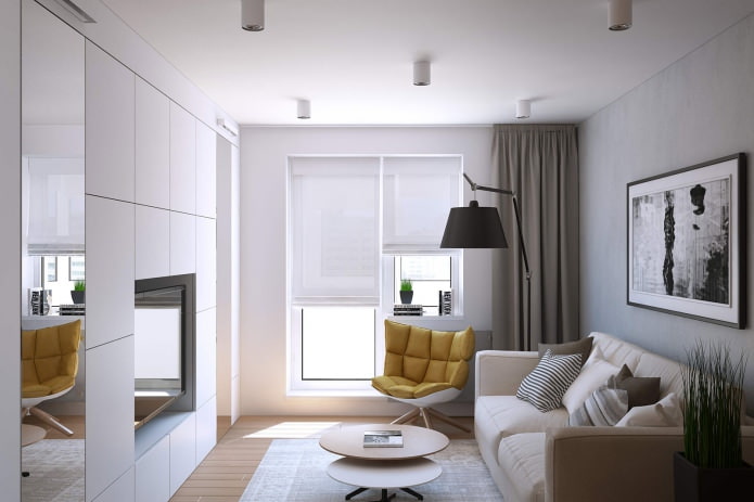 Design de interiores de um apartamento em estilo moderno