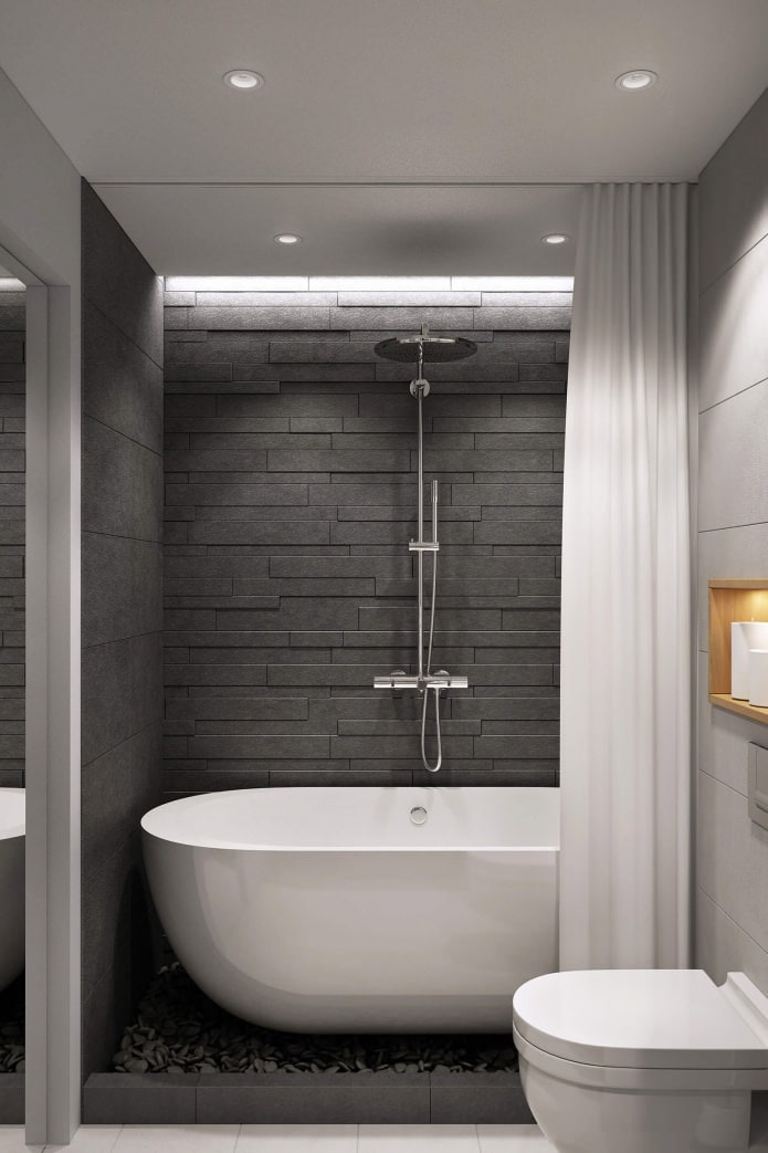 disseny de bany modern de 4,7 metres quadrats. m