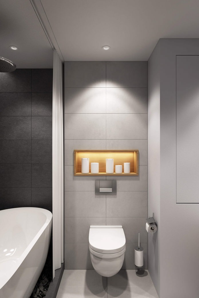 design de salle de bain moderne de 4,7 mètres carrés. m