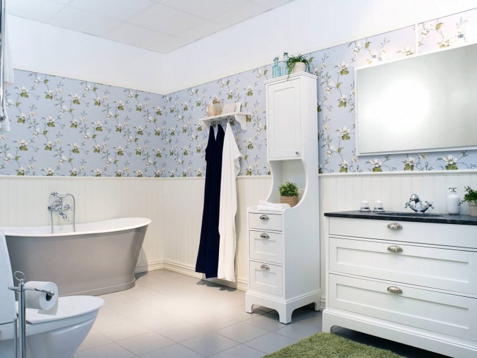 šalies stiliaus vonios kambario dizainas
