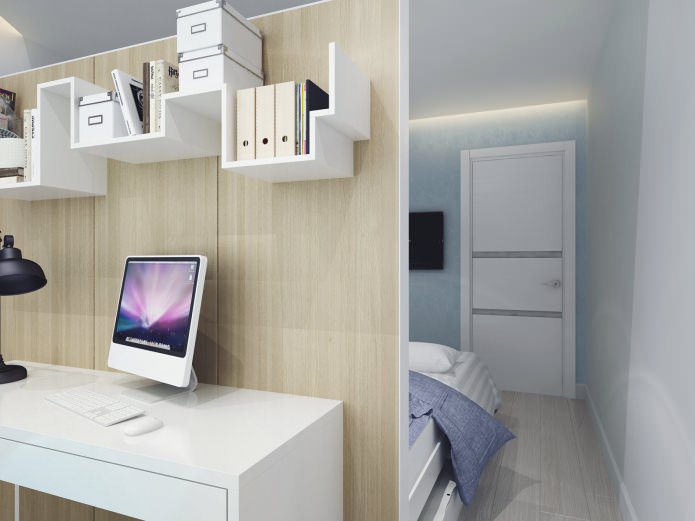 workplace in the bedroom