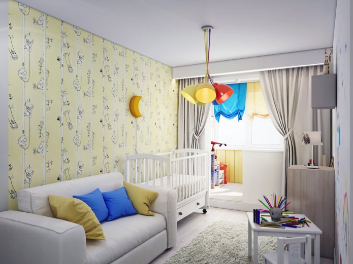 children's room combined with a loggia