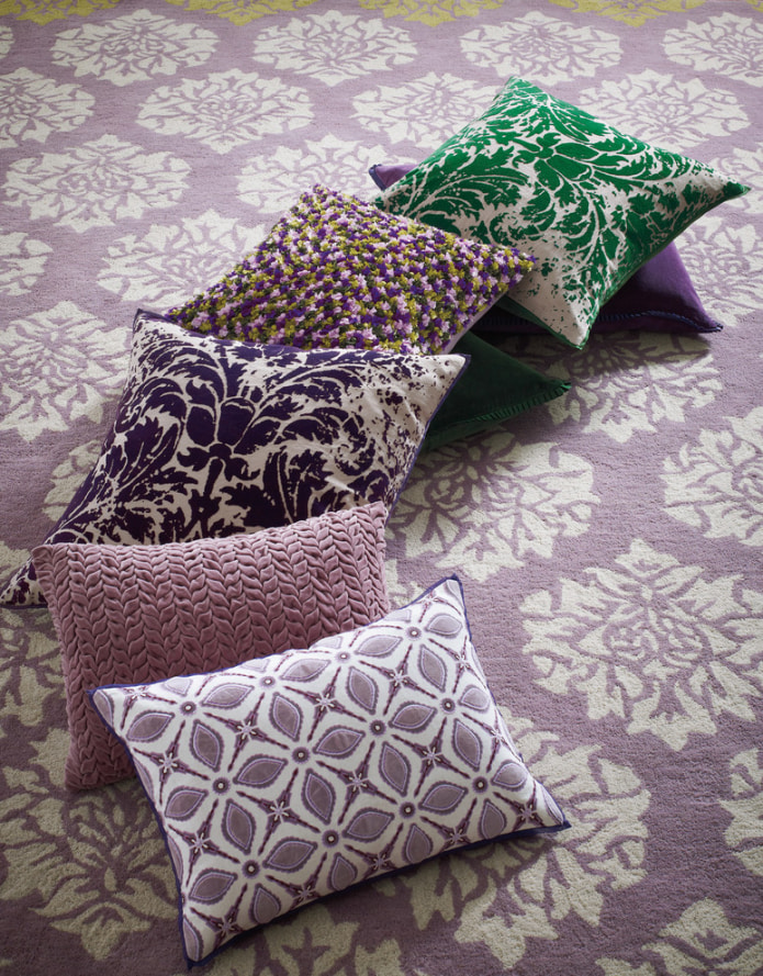 liliowe poduszki