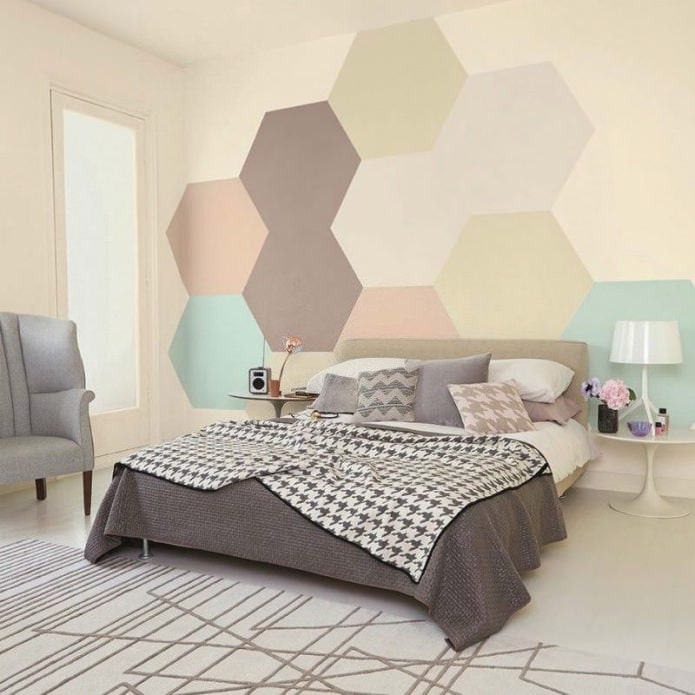 interior dormitor în culori pastelate