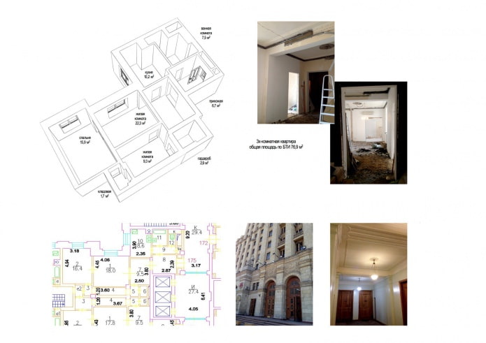la disposition de l'appartement est de 77 m². m