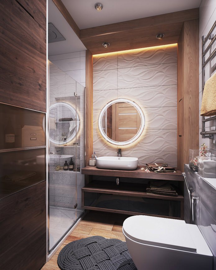 El bany està situat a l'apartament de 40 metres quadrats. m