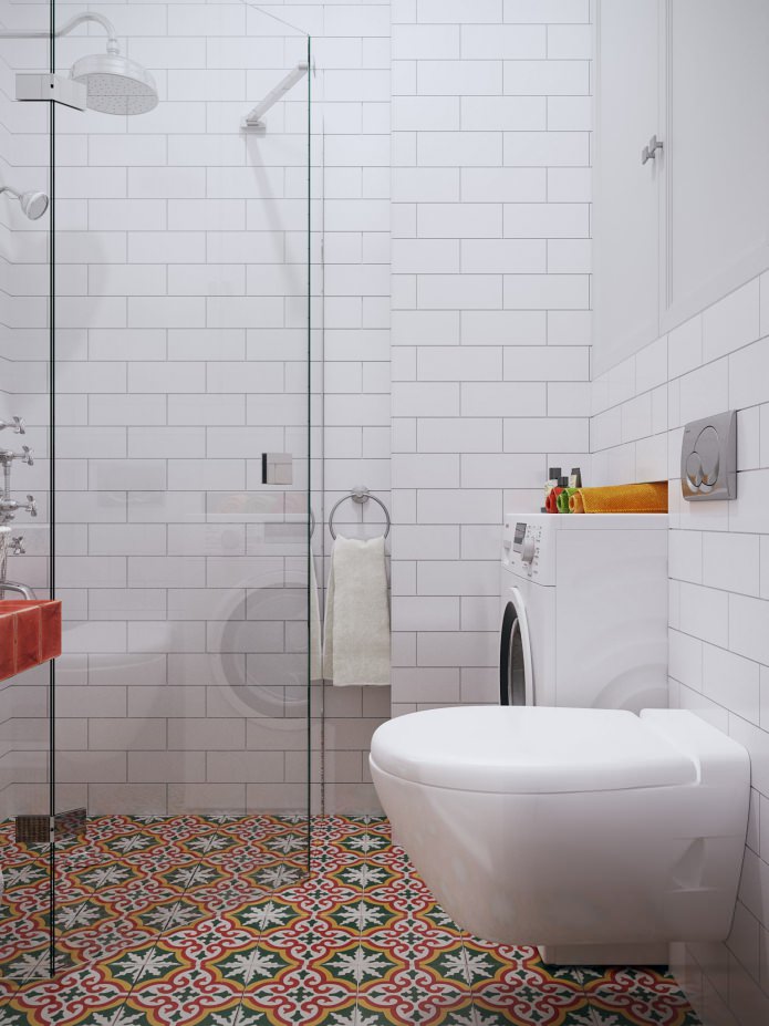vannas istabas dizains ar dušu