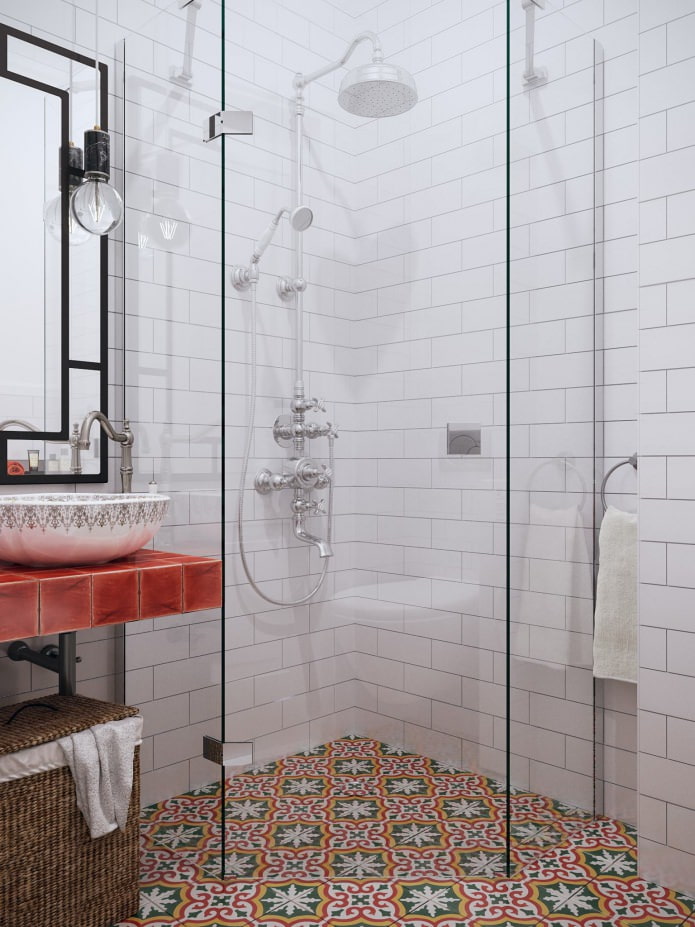 design del bagno con doccia