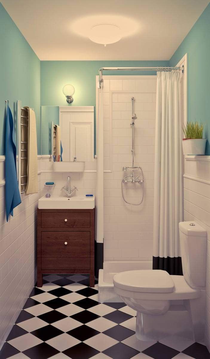 vonios kambario dizainas su dušu