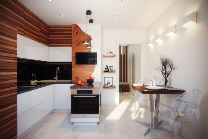 kök i projektet för en lägenhet på 36 kvadratmeter. m.