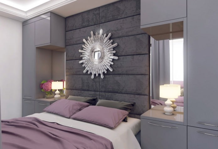 design della camera da letto in un appartamento di 46 mq m.