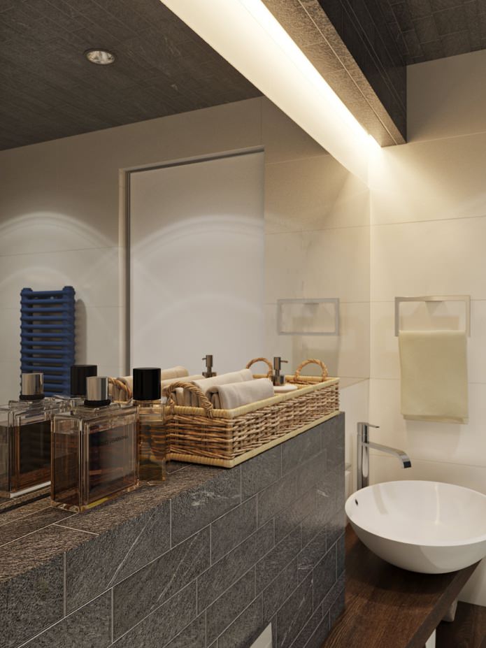 vannas istabas dizains studijas tipa dzīvoklī