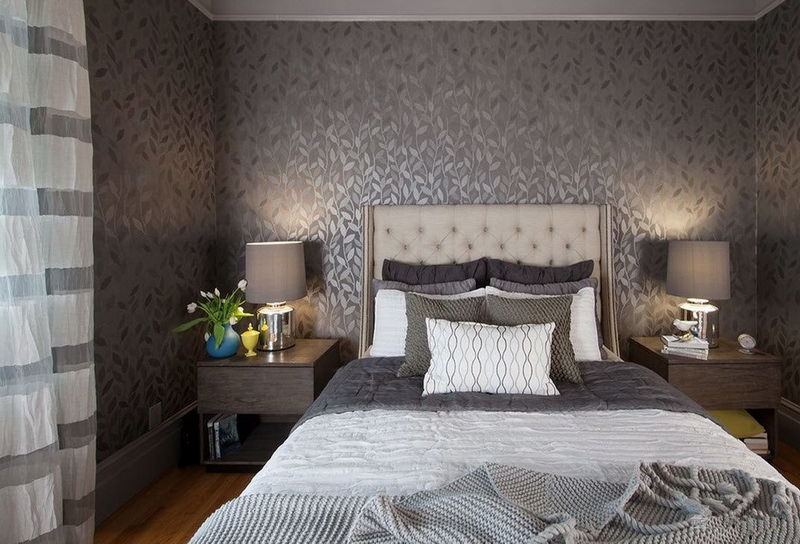 disseny de dormitoris amb paper pintat gris