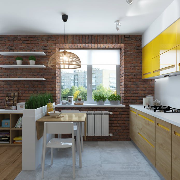 thiết kế nhà bếp trong một căn hộ 65 mét vuông. m