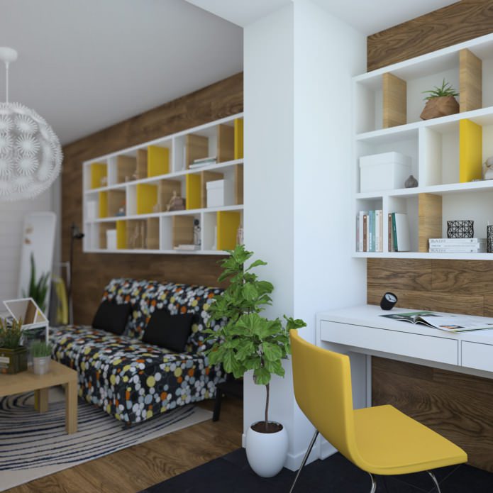 Entwurf eines Studio-Apartments mit Loggia