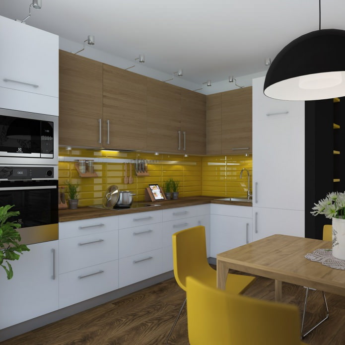 virtuvės dizainas studijos tipo bute