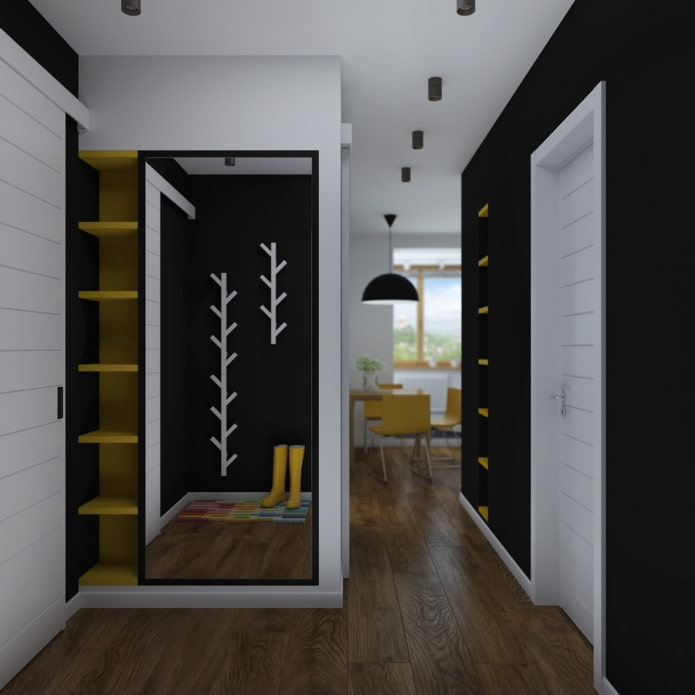Design of an entrance hall in a studio apartment