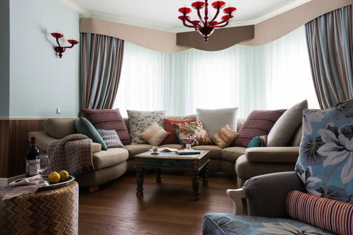 semicircular corner sofa for the living room