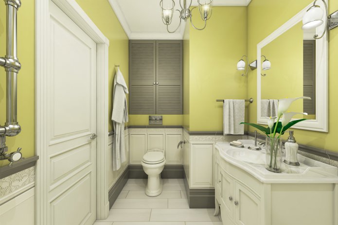 ein Badezimmer im Design des Studios im klassischen Stil