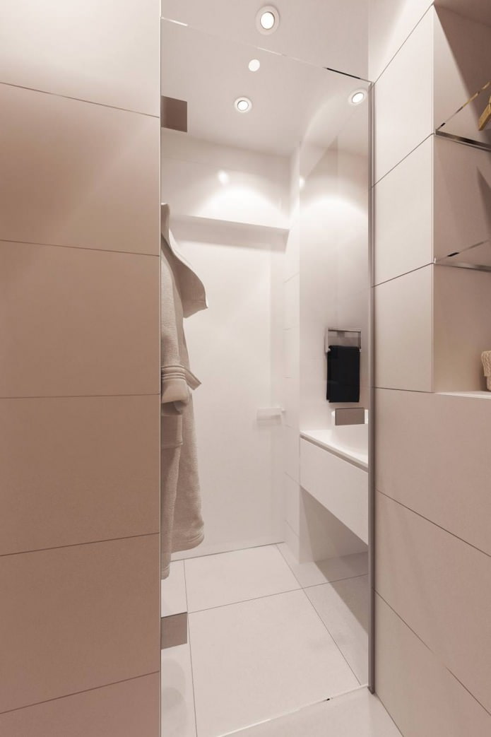 badrum i designprojektet för en 3-rumslägenhet