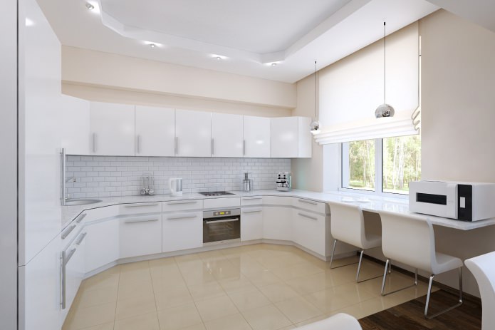kitchen in the design project of a 2-room apartment