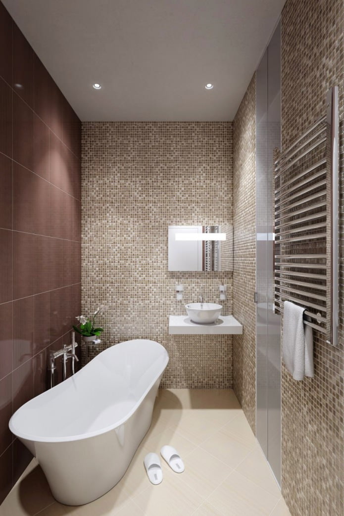 salle de bain dans le projet d'aménagement d'un appartement 2 pièces