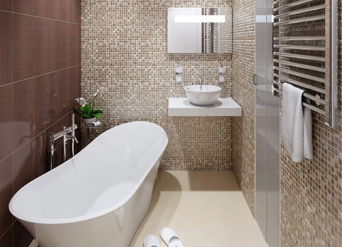 vonios kambarys projektuojant 2 kambarių butą