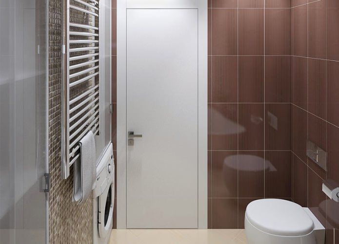 bathroom in the design project of a 2-room apartment