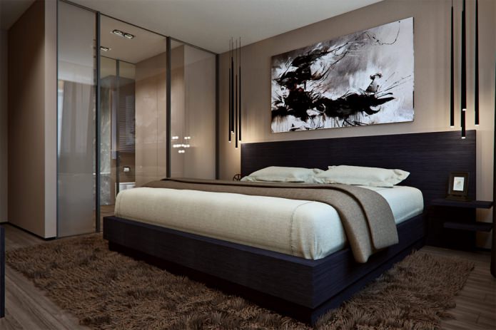 camera da letto in un progetto di interior design dell'appartamento