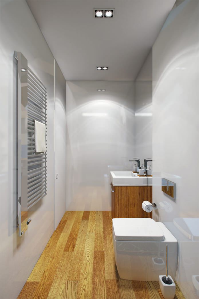bathroom in the interior design project of the apartment