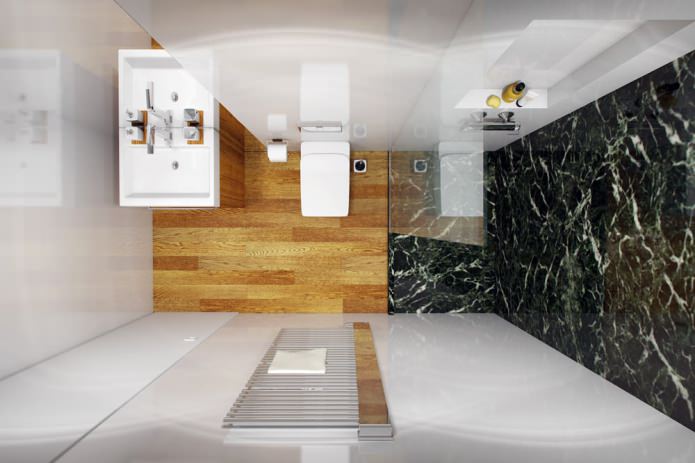 חדר אמבטיה בפרויקט עיצוב הפנים של הדירה
