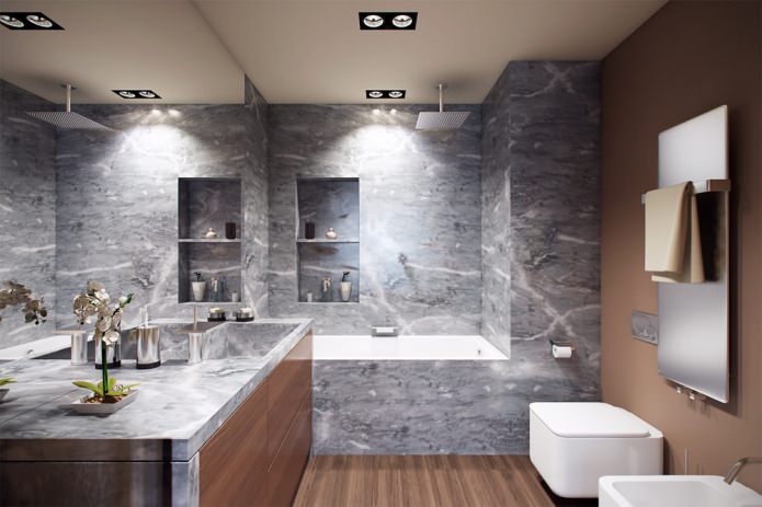 badeværelse i et lejlighedens interiørdesignprojekt