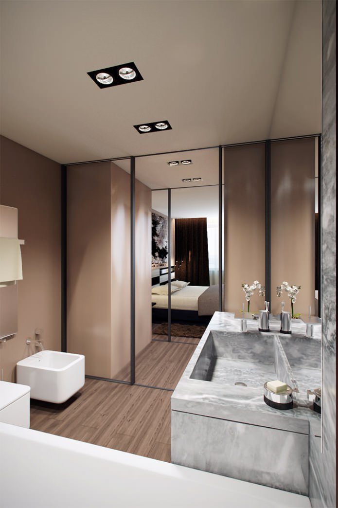 salle de bain dans un projet de design d'intérieur d'appartement