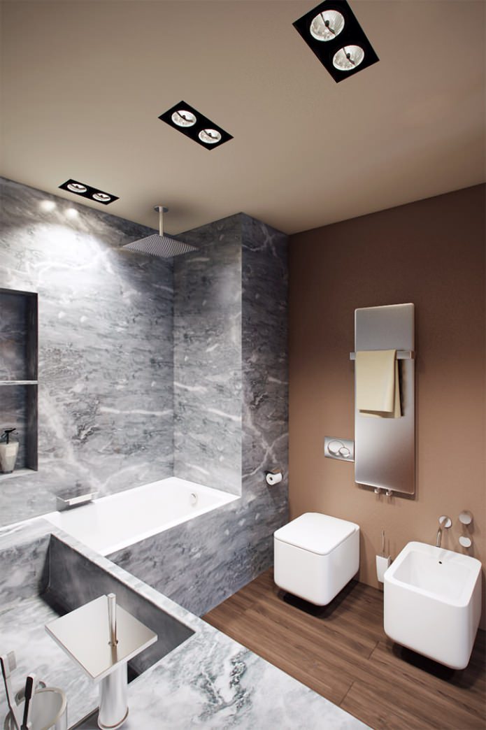 salle de bain dans un projet de design d'intérieur d'appartement