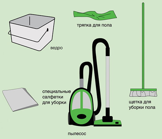 herramientas de limpieza de linóleo