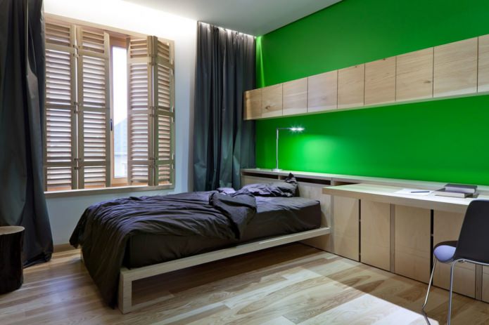 Szürke zöld szoba
