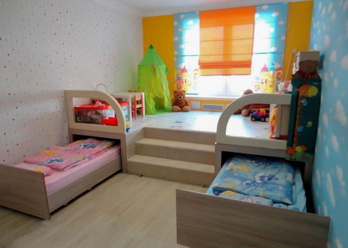 Bakgrundsbild för ett barns rum för heterosexuella barn