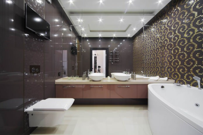 Conception de salle de bain de style moderne