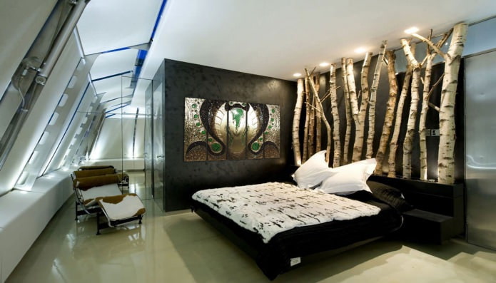 Projekt sypialni w stylu Eco
