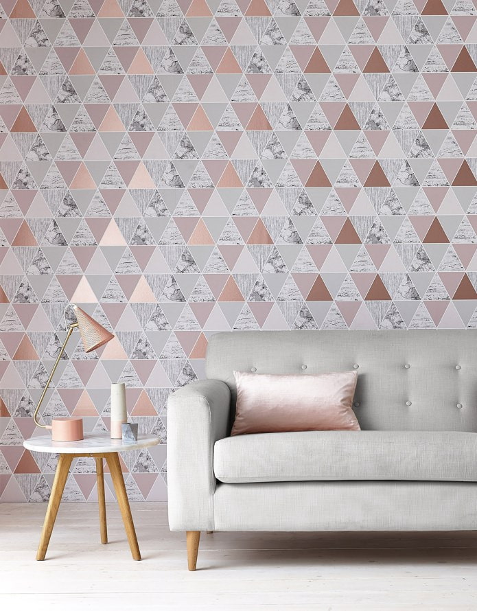 Gray pink wallpaper