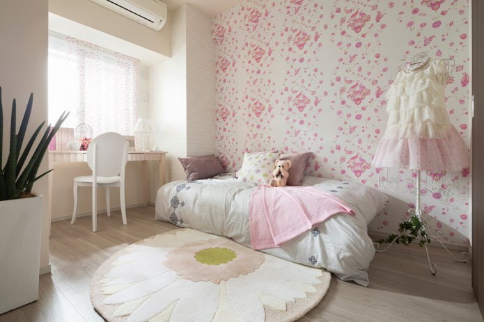 dormitor interior pentru fete 6-8 ani