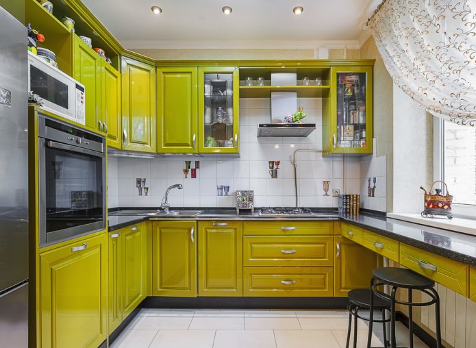 intérieur de cuisine vert clair