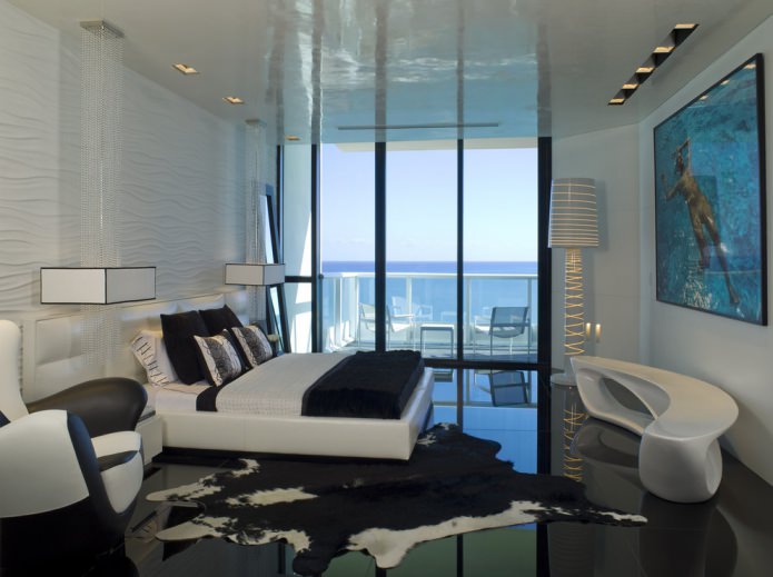 soveværelse med panoramavinduer