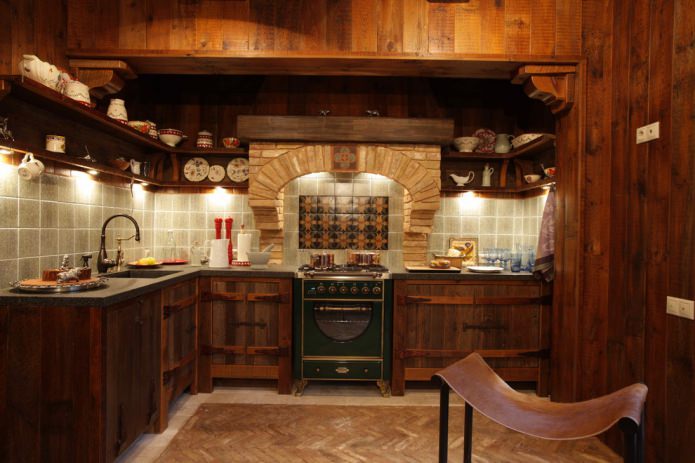 cucina in stile rustico