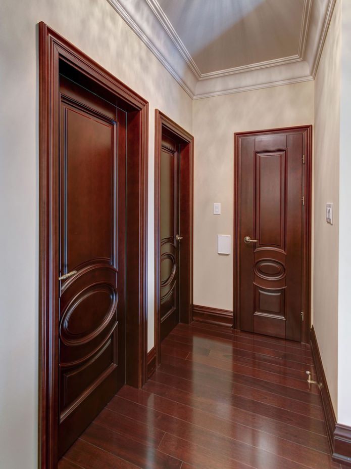 portes intérieures brun foncé