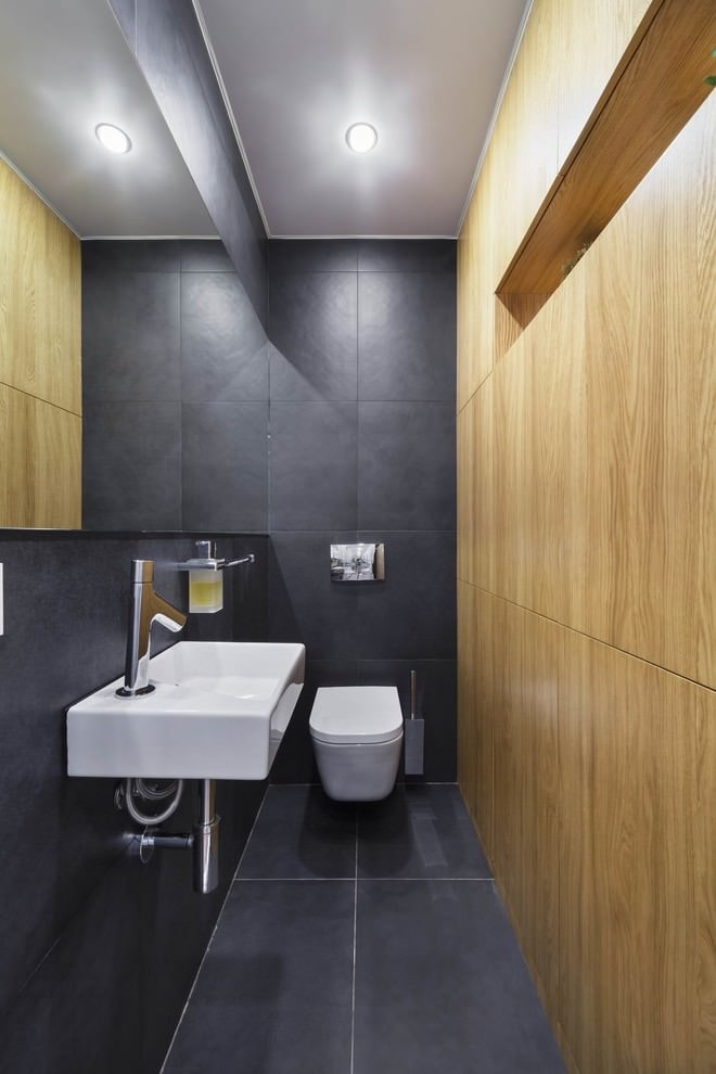 jednopoziomowy design w łazience