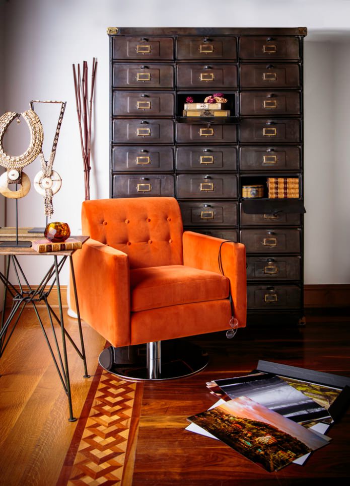chaise douce orange