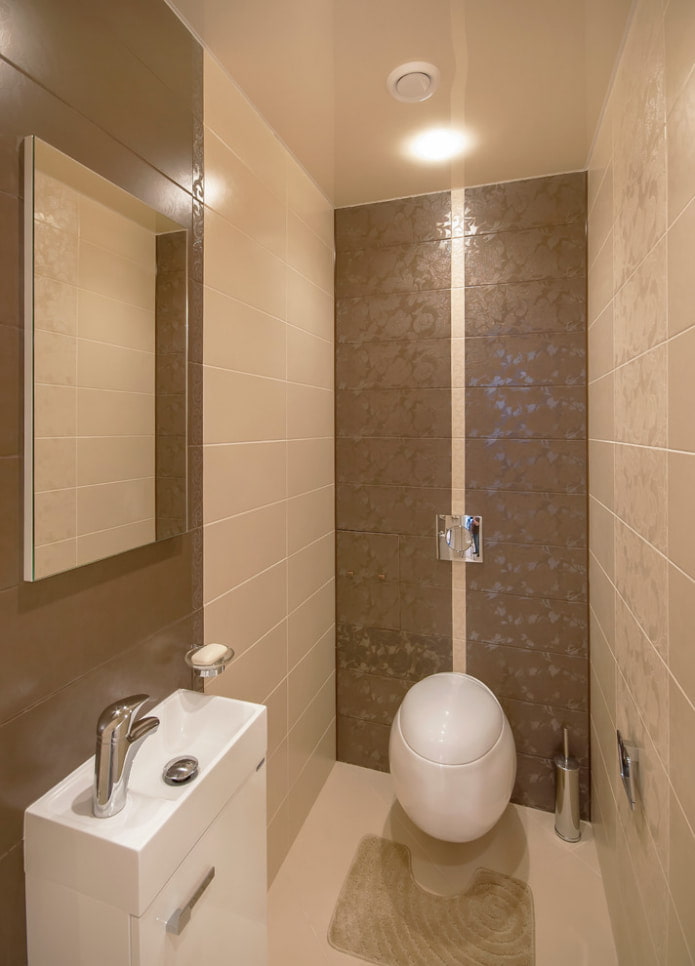ruskea-beige kylpyhuone